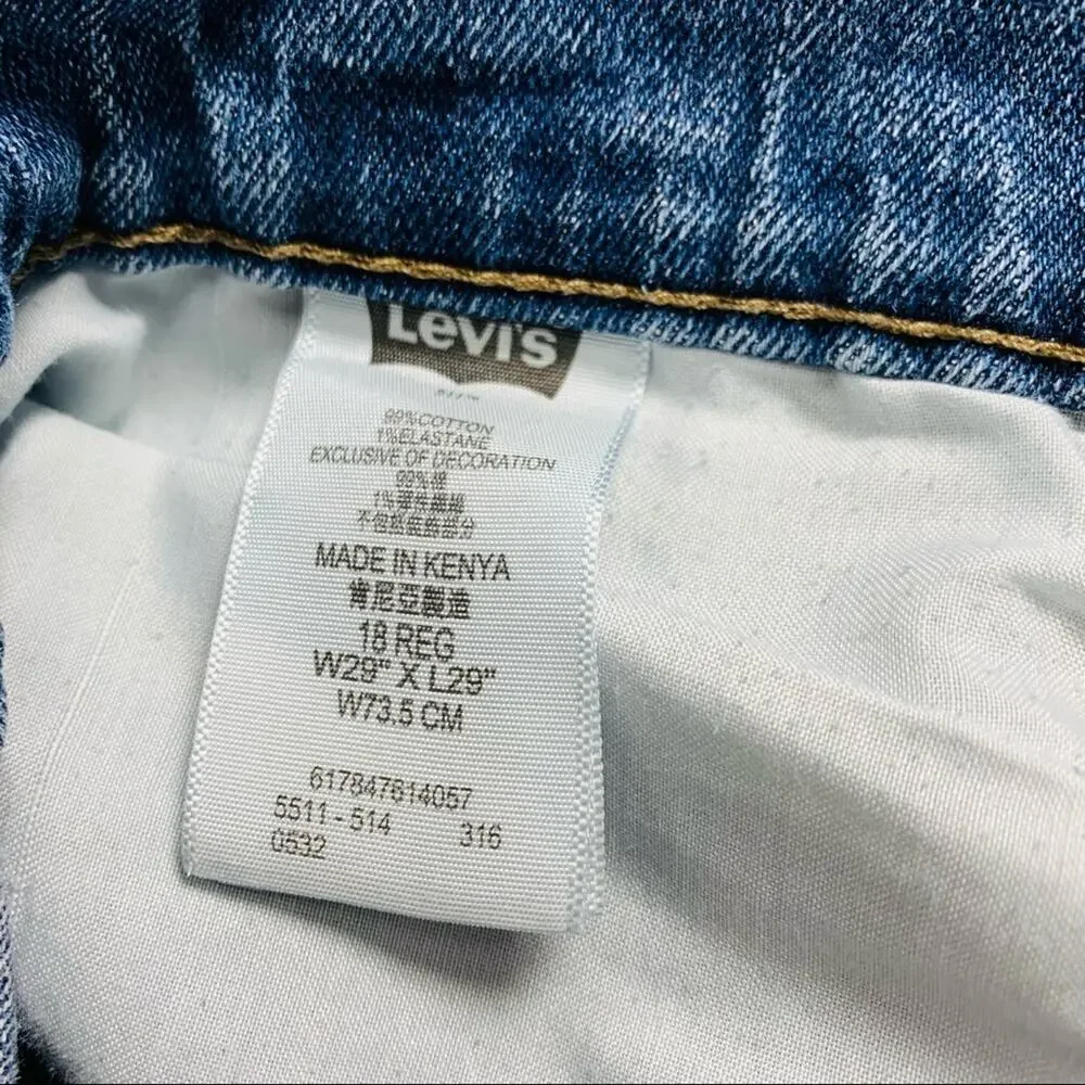 511 Slim Levis Jeans Sz 29 x 29